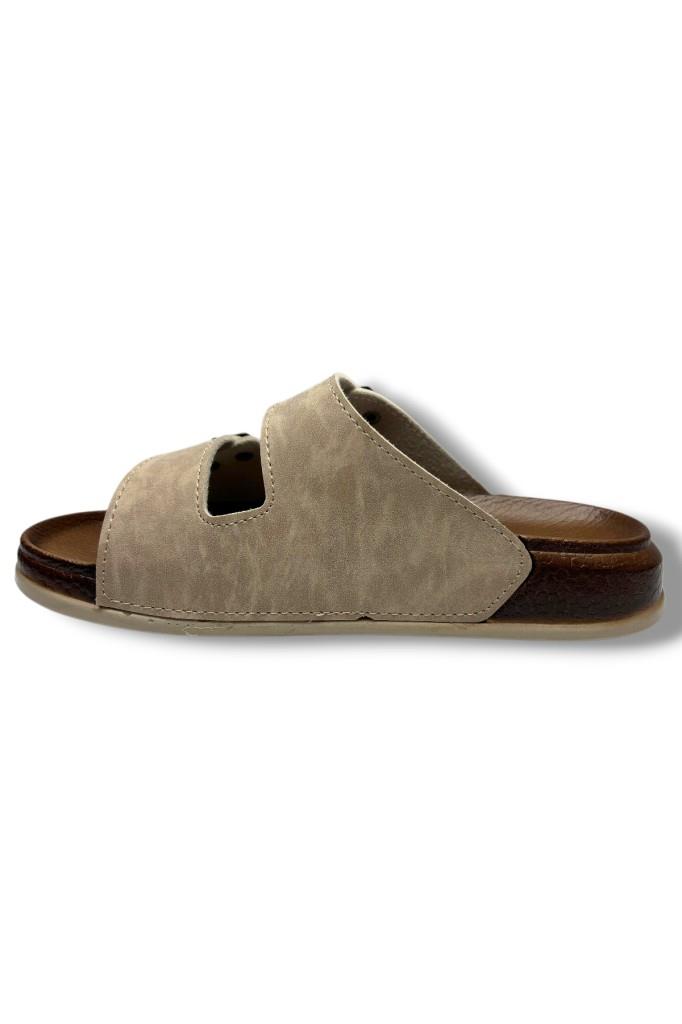 Witta 55201-26 Deri Çift Bant Anatomik Terlik 36-40