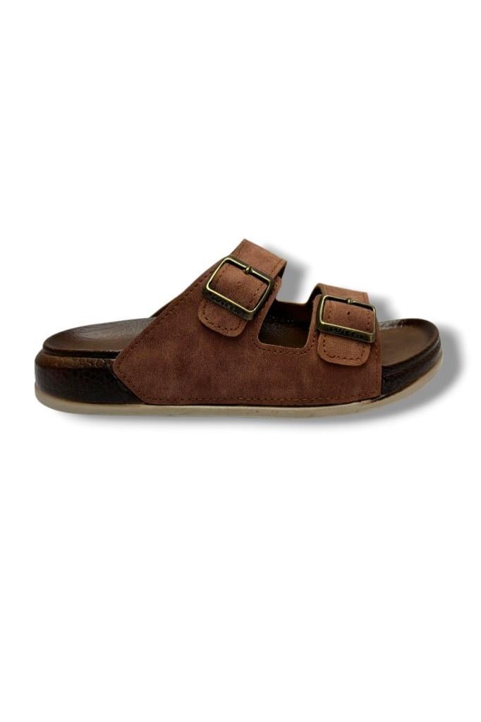 Witta 55201-26 Deri Çift Bant Anatomik Terlik 36-40