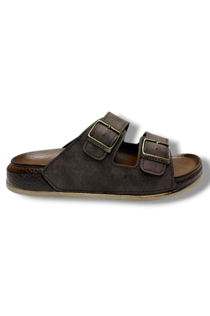 Witta 55201-26 Deri Çift Bant Anatomik Terlik 36-40