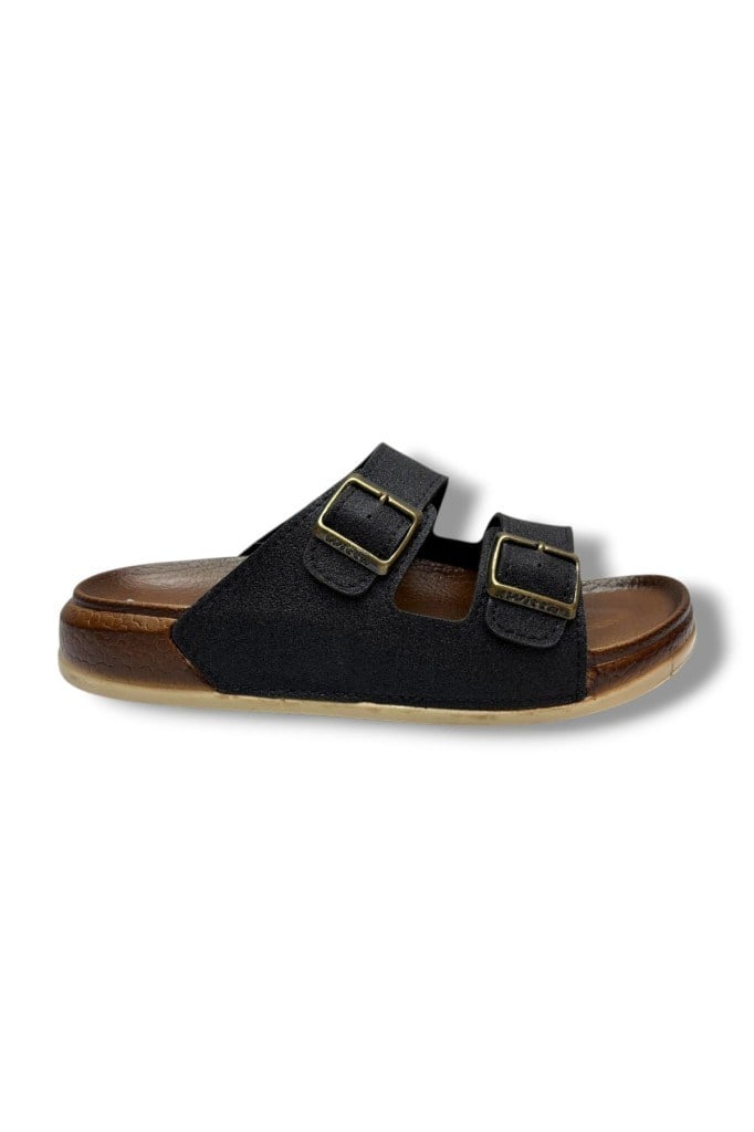 Witta 55206-26 Simli Deri Çift Bant Anatomik Kadın Terlik 36-40