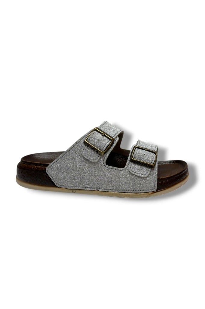 Witta 55206-26 Simli Deri Çift Bant Anatomik Kadın Terlik 36-40