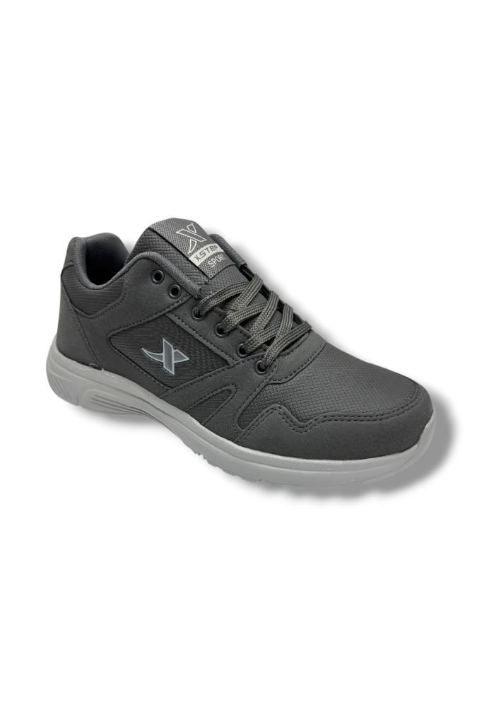 XStep 020-26 Cilt Deri Anatomik Erkek Sneaker Füme Buz