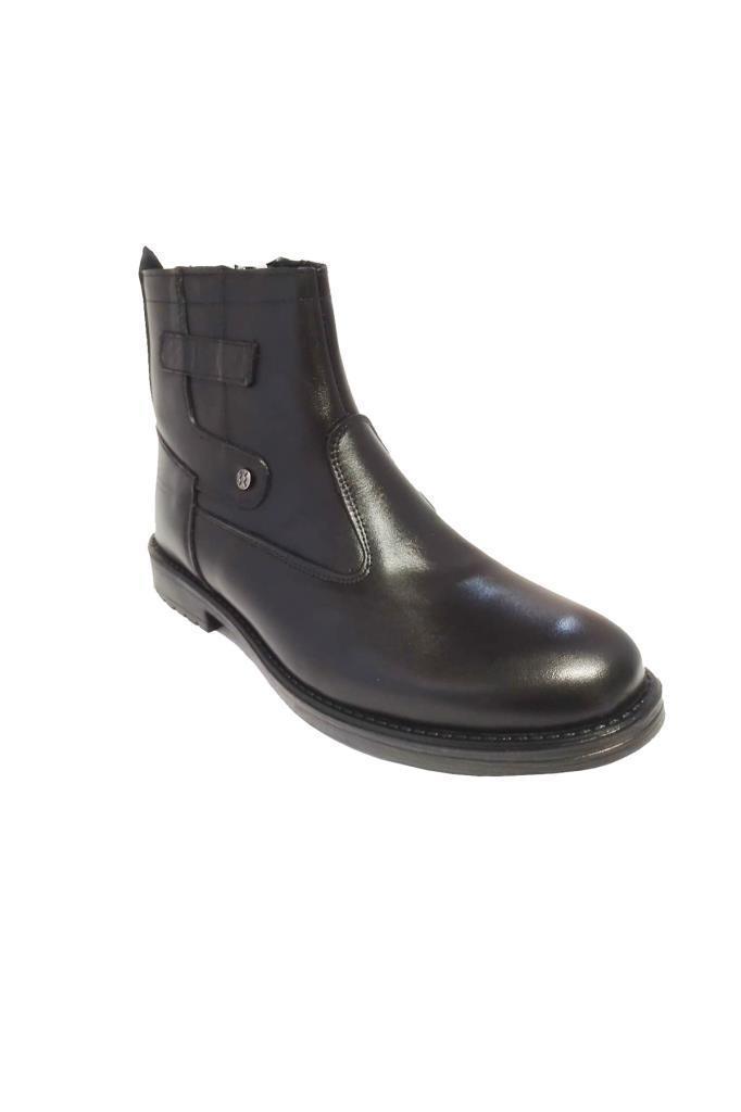 Yolcu 215-24 Hakiki Deri Anatomik Sıcak Kürk Astar Erkek Bot