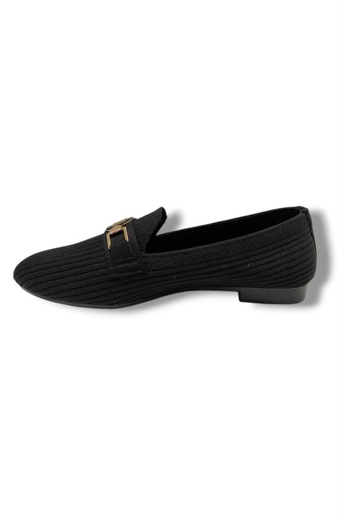 C-Shoes 3106-25 Triko T Taşlı Toka Kadın Babet