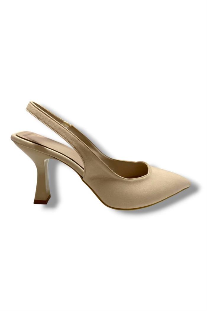 C-Shoes 809-25 Zara Arkası Açık Kısa Topuk Kadın Ayakkabı