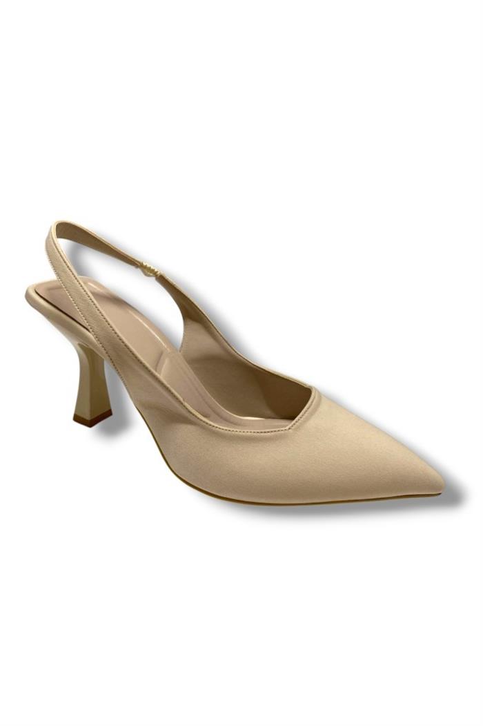C-Shoes 809-25 Zara Arkası Açık Kısa Topuk Kadın Ayakkabı