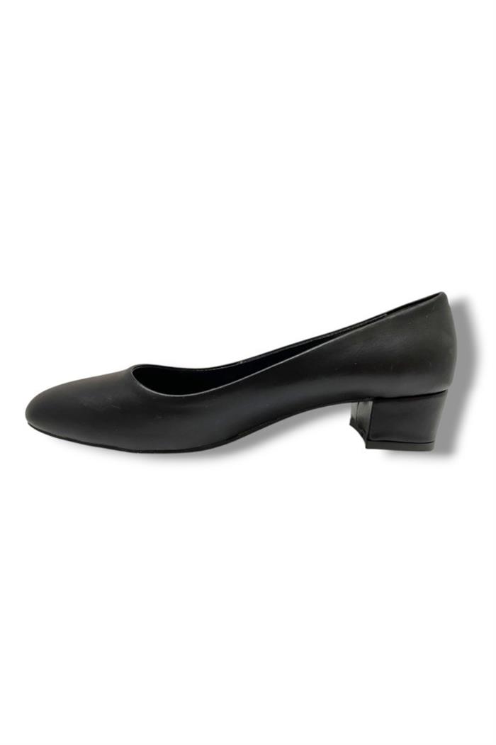 C-Shoes TR30-25 Deri Oval Burun Kalın Topuklu Kadın Ayakkabı 41-42