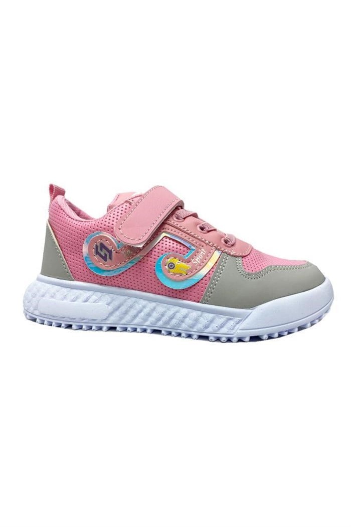 Callion 0107 Deri Filet Çocuk Spor Ayakkabı Pembe Buz
