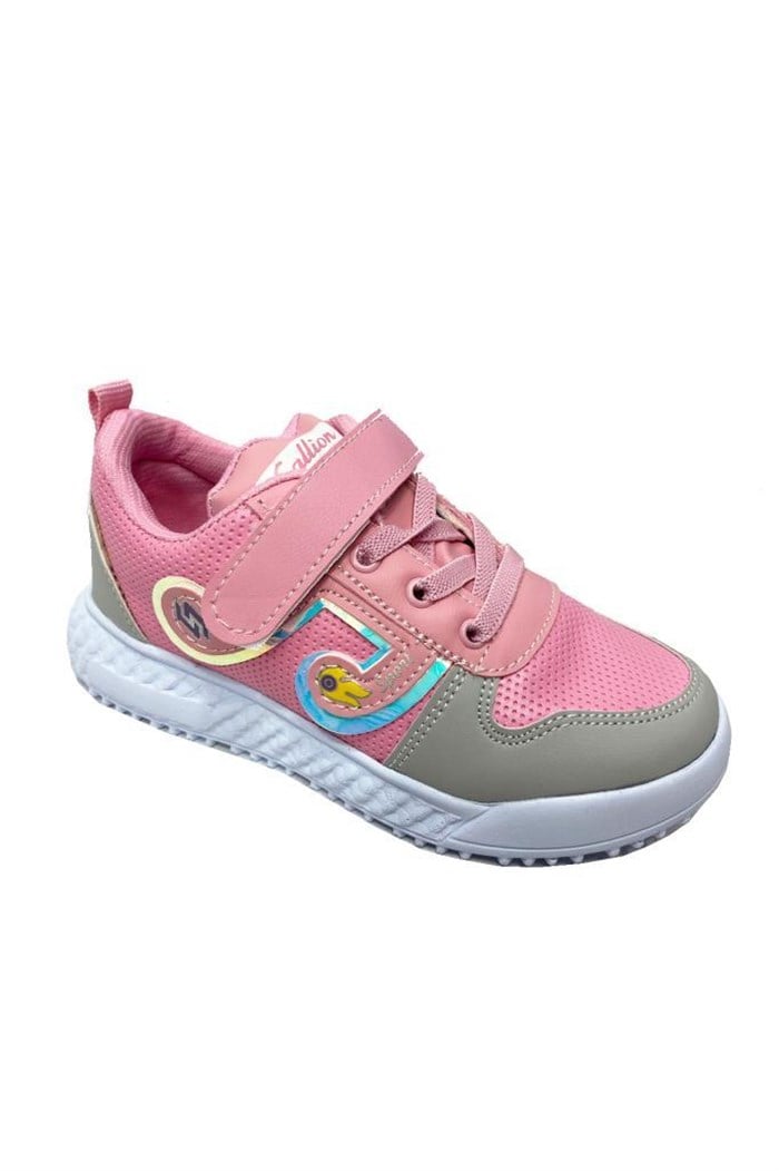 Callion 0107 Deri Filet Çocuk Spor Ayakkabı Pembe Buz