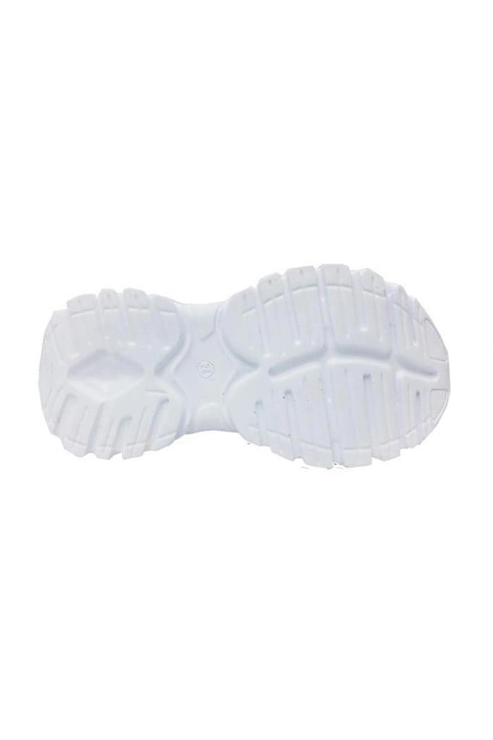 Callion 047 Deri Çocuk Sneakers Ayakkabı 31-35 Siyah Beyaz Oranj