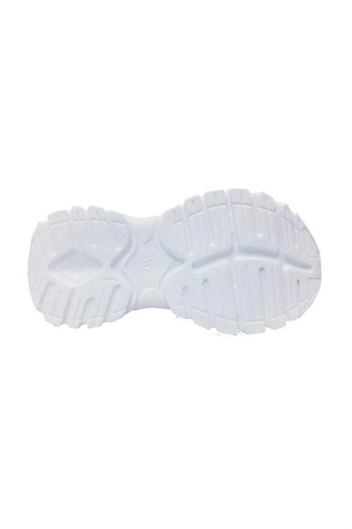 Callion 047 Deri Çocuk Sneakers Ayakkabı 26-30 Siyah Beyaz Oranj