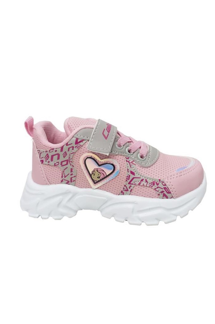 Callion 047 Deri Kız Çocuk Sneakers Ayakkabı 26-30 Pembe Buz