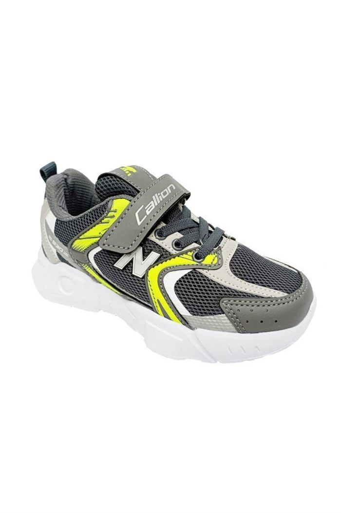 Callion 2110-F Anorak Çocuk Sneakers Ayakkabı Füme F.Sarı