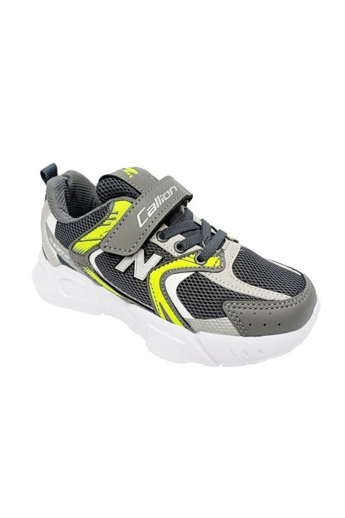 Callion 2110-F Anorak Çocuk Sneakers Ayakkabı Füme F.Sarı