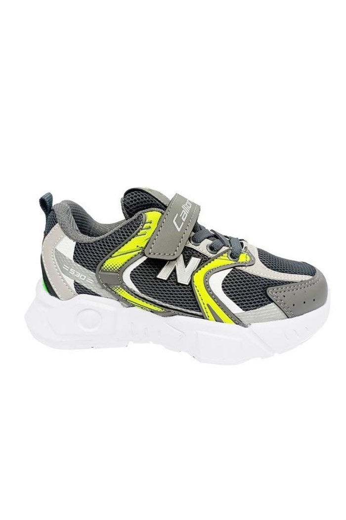 Callion 2110-F Anorak Çocuk Sneakers Ayakkabı Füme F.Sarı