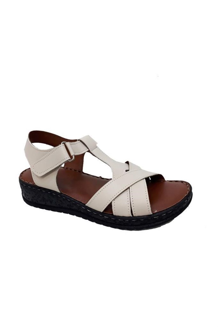 Caprito 8613 Deri Trend Fashıon Kadın Sandalet