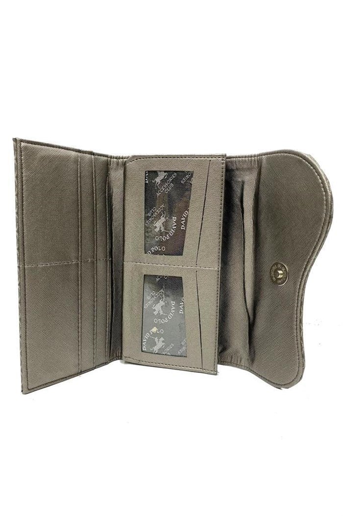 David Polo 903 Accessories Deri Cizgili Kadın Cüzdan