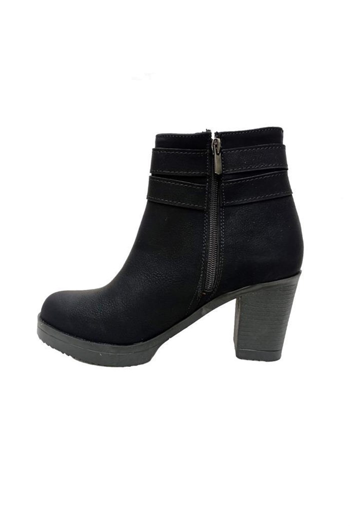 Efsun 1658-22 Yağlı Deri Fashion Fermuarlı Kadın Bot