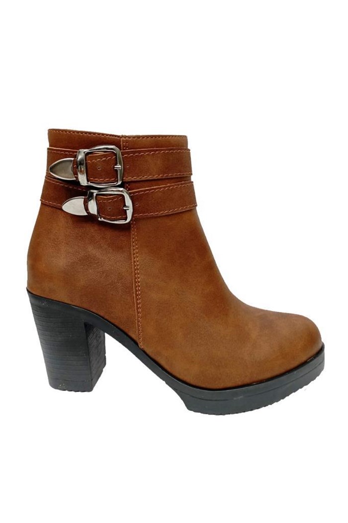 Efsun 1658-22 Yağlı Deri Fashion Fermuarlı Kadın Bot