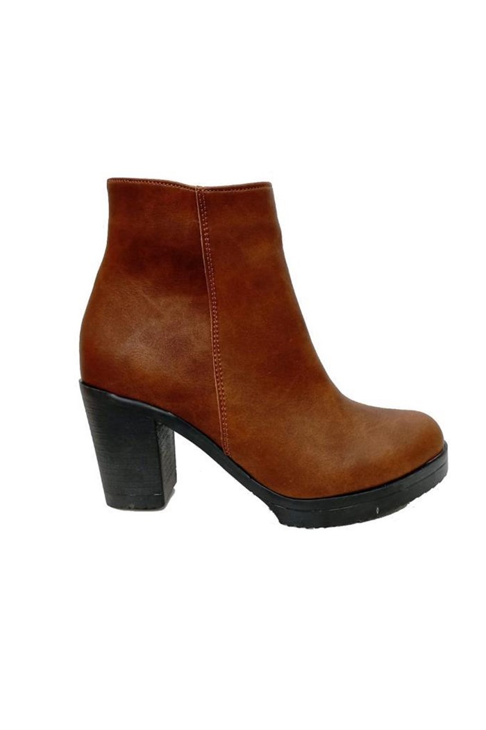 Efsun 2303-22 Yağlı Deri Fashion Fermuarlı Kadın Bot