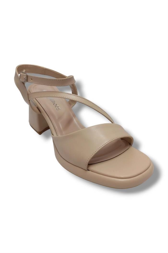 Erbay 402-25 Deri Anatomik Kalın Topuklu Kadın Sandalet