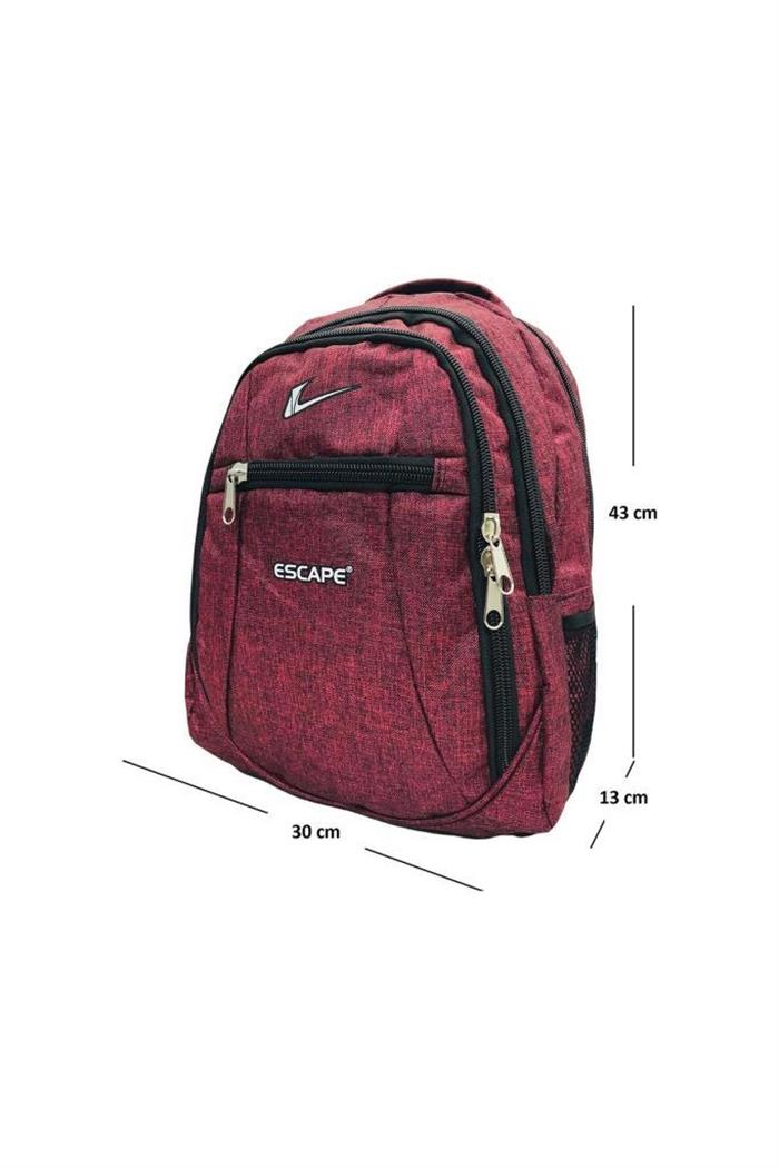 Escape 307-24  Laptop Bölmeli Çizgili Kumaş Sırt Çanta