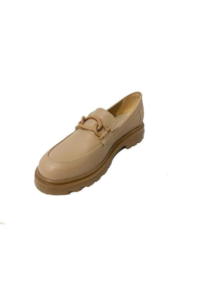 Fancy 113-24  Deri Loafer Tokalı Kadın Ayakkabı