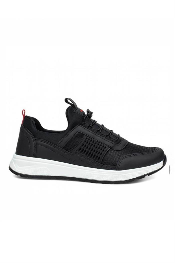 G-Class 6016-25 Deri Slip-On Anatomik Erkek Sneaker Siyah Beyaz