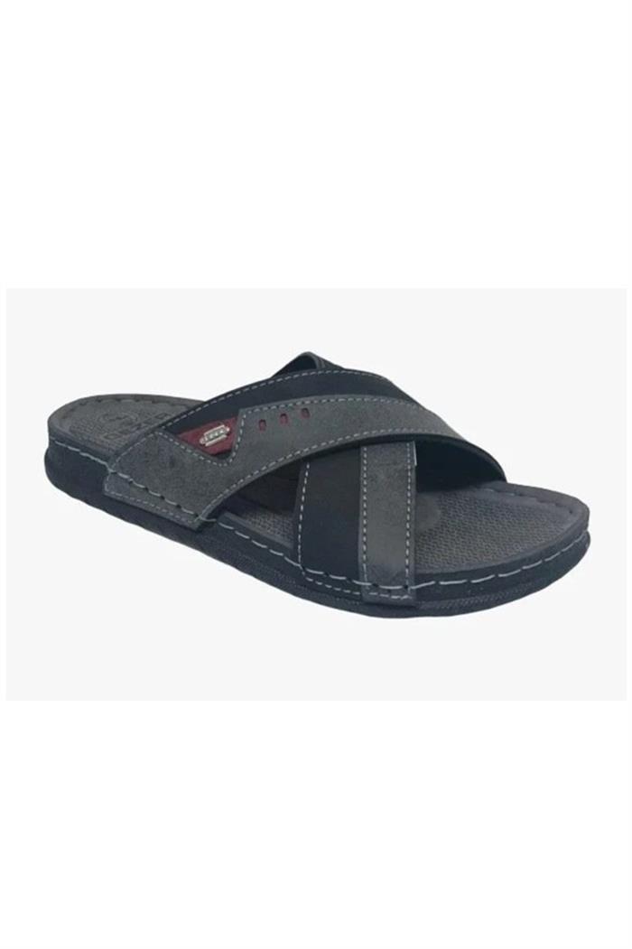 Gezer 11474-25 Deri Anatomik Çapraz Bant Erkek Terlik