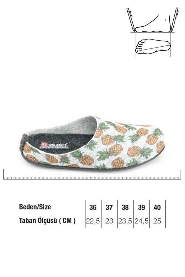 Gezer 14489 Termal Kumaş Kadın Ev Terlik