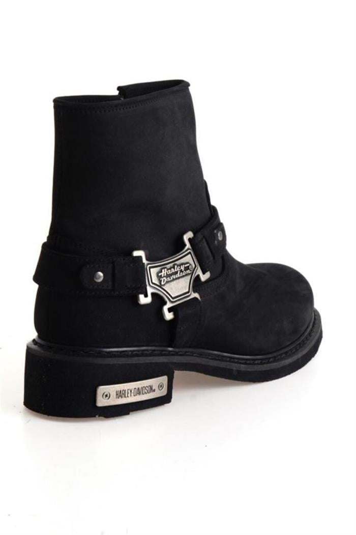 Harley Davidson Estes Hakiki Nubuk Deri Bot 40-45 Black Nubuk
