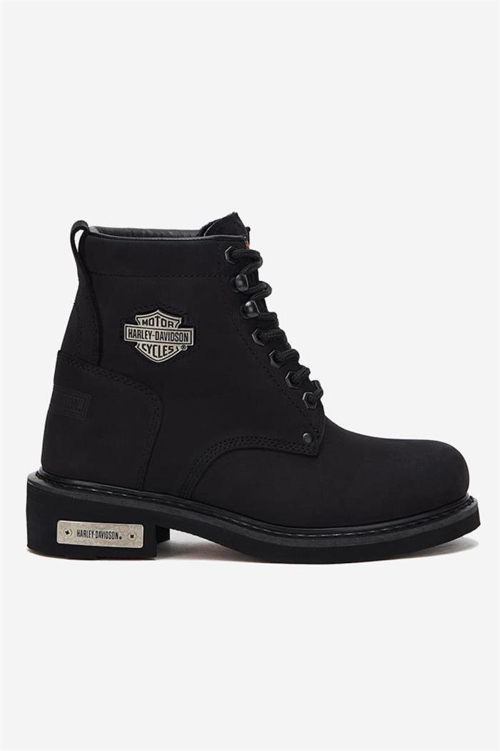 Harley Davidson Gibson Hakiki Nubuk Deri Bot 35-40 Black Nubuk