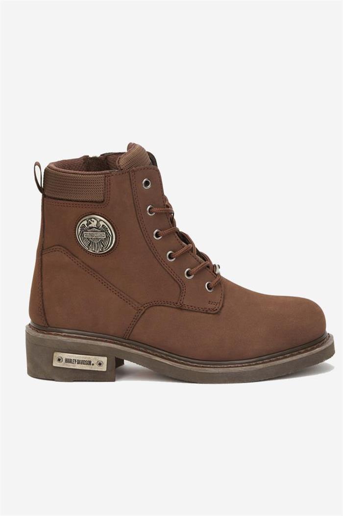 Harley Davidson Jim Hakiki Nubuk Deri Bot 36-40 Dark Brown Nubuk