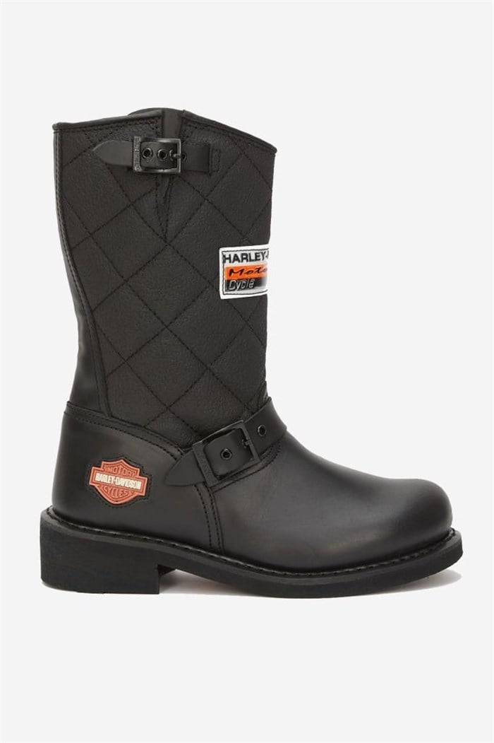 Harley Davidson Laconıa 644 Hakiki Deri Bot 36-40 Black Yağlı Deri