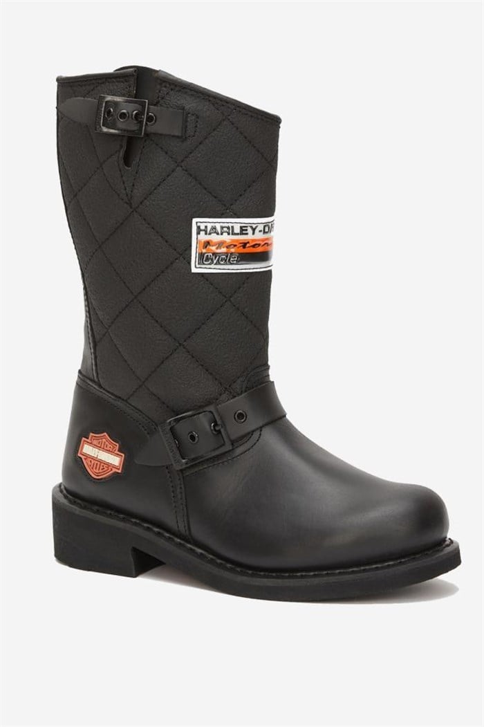 Harley Davidson Laconıa 644 Hakiki Deri Bot 36-40 Black Yağlı Deri