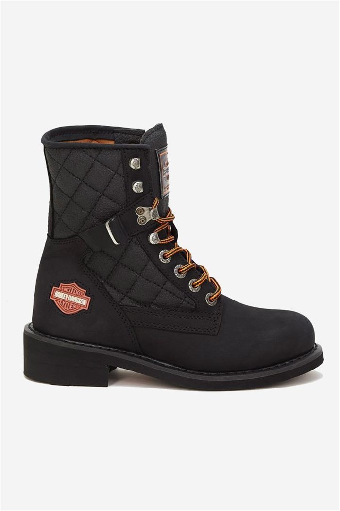 Harley Davidson New Worker Hakiki Nubuk Deri Bot 36-40 Black Nubuk