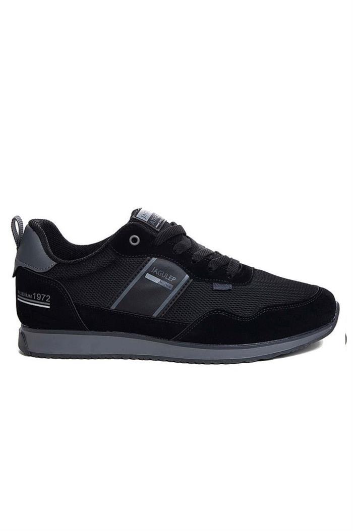Jagulep Bugatti Deri Anorak Anatomik Erkek Sneaker Siyah Füme