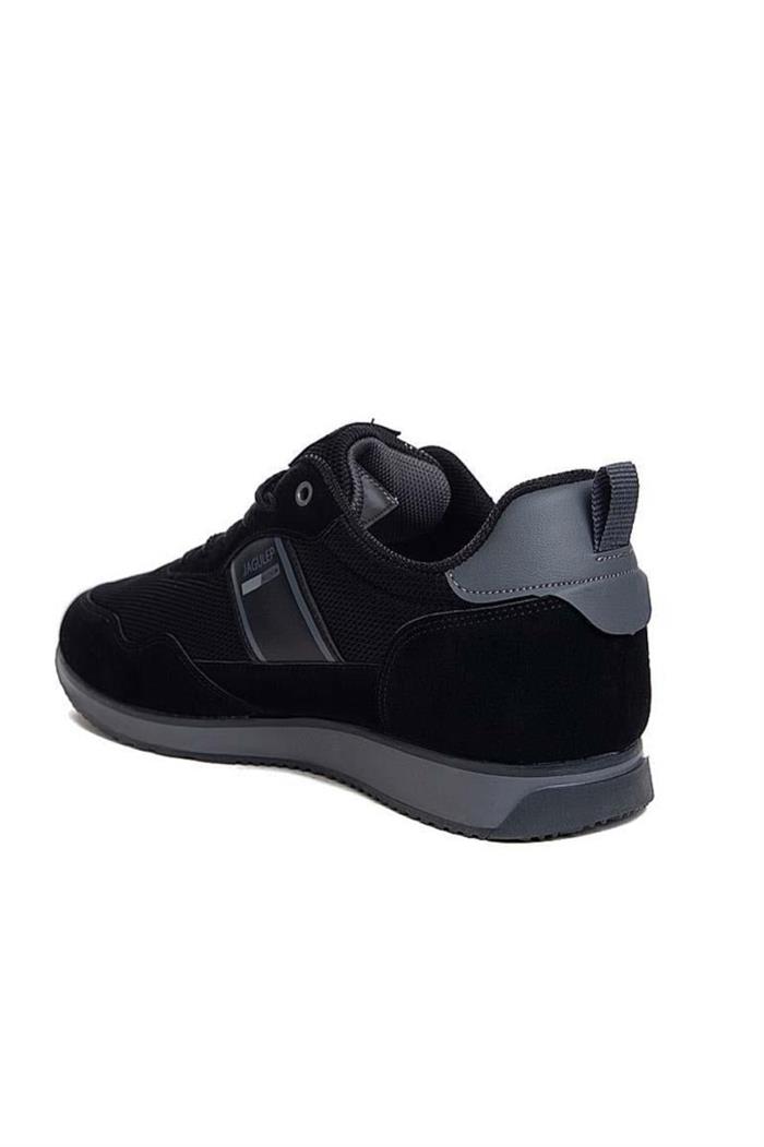 Jagulep Bugatti Deri Anorak Anatomik Erkek Sneaker Siyah Füme