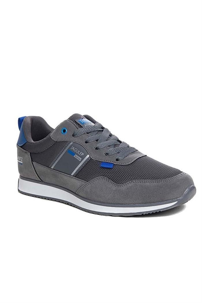 Jagulep Bugatti Deri Anorak Anatomik Erkek Sneaker Füme Saks