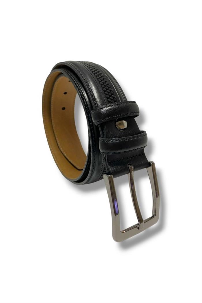 Kafka K120-25 Hakiki Baskı Deri Klasik Erkek Kemer 110 Cm