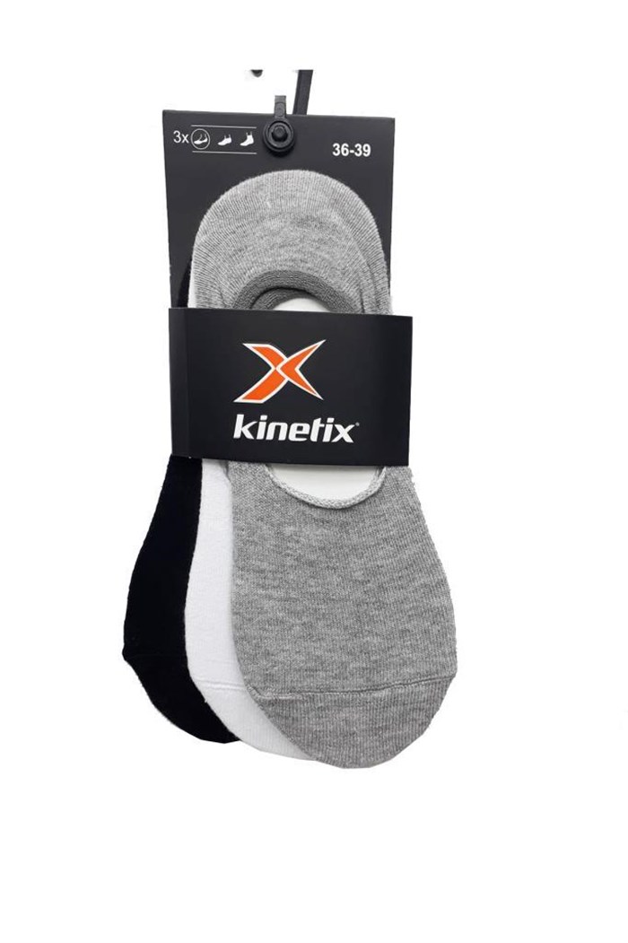 Kınetıx Dellıah-B 3Lu Babet Corap 36-40 Siyah Beyaz Grı