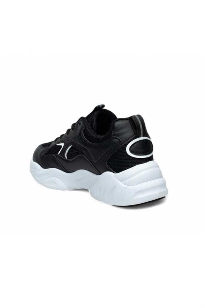 Lambirlent 2107-25 Deri Anorak Anatomik Sneaker Siyah Beyaz