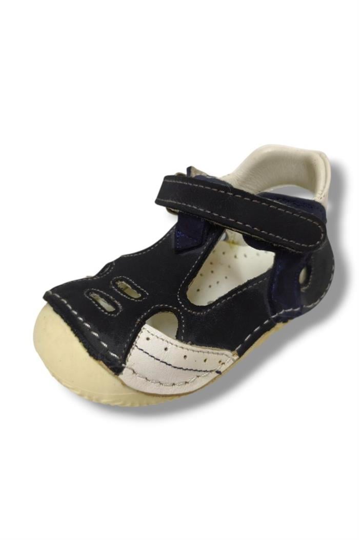 Lepi 3055-20 Önü Kapali Cırtlı Erkek Çocuk Sandalet Gri Beyaz 18-20