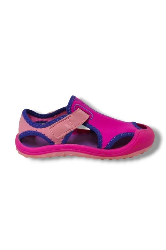 Lepi 3059-20 Cırtlı Bez Kız Çocuk Sandalet Fuşya Mor 21-25
