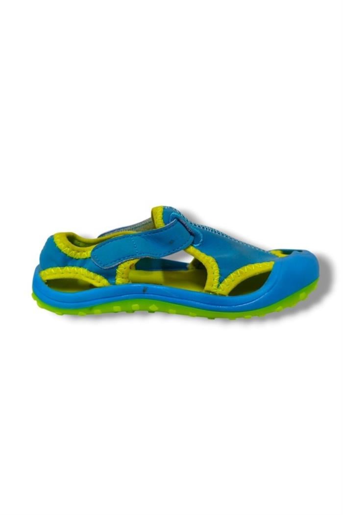 Lepi 3070-20 Cırtlı Bez Erkek Çocuk Sandalet Mavi Yeşil 21-25
