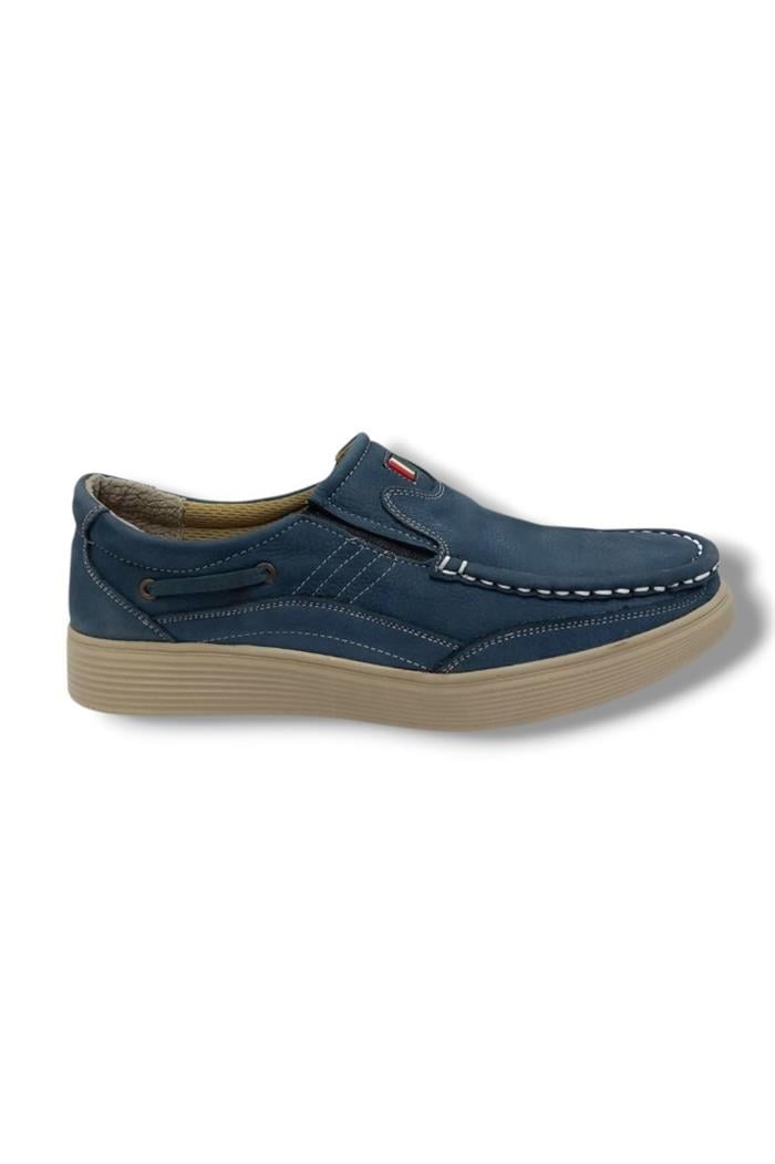 Master 1708-25 Hakiki Nubuk Deri Casual Erkek Ayakkabı Mavi Buz