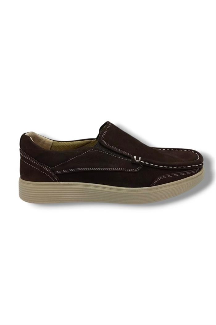 Master 1713-25 Hakiki Nubuk Deri Casual Erkek Ayakkabı Kahve Buz
