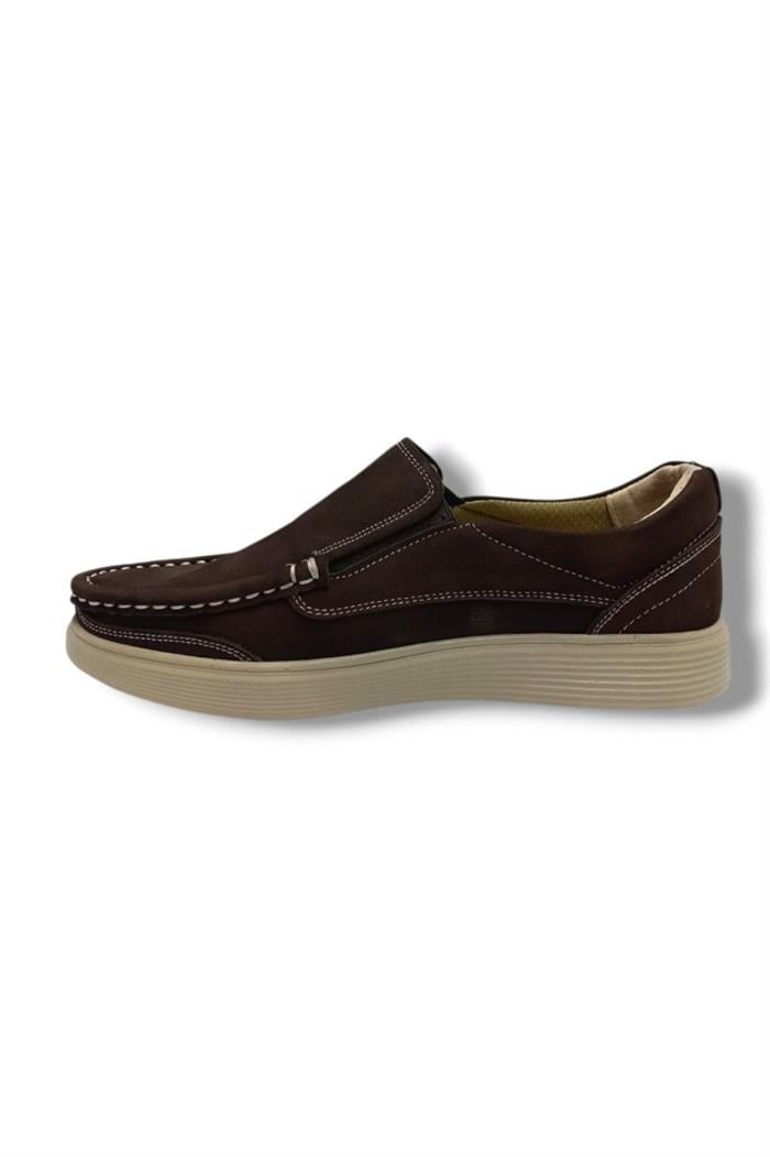 Master 1713-25 Hakiki Nubuk Deri Casual Erkek Ayakkabı Kahve Buz