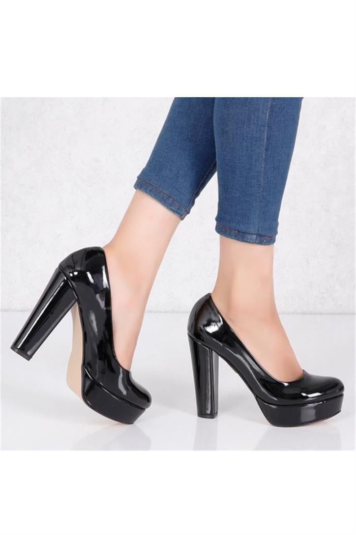 Maxsens 2234 Rugan Deri 20mm Platform Topuklu Ayakkabı