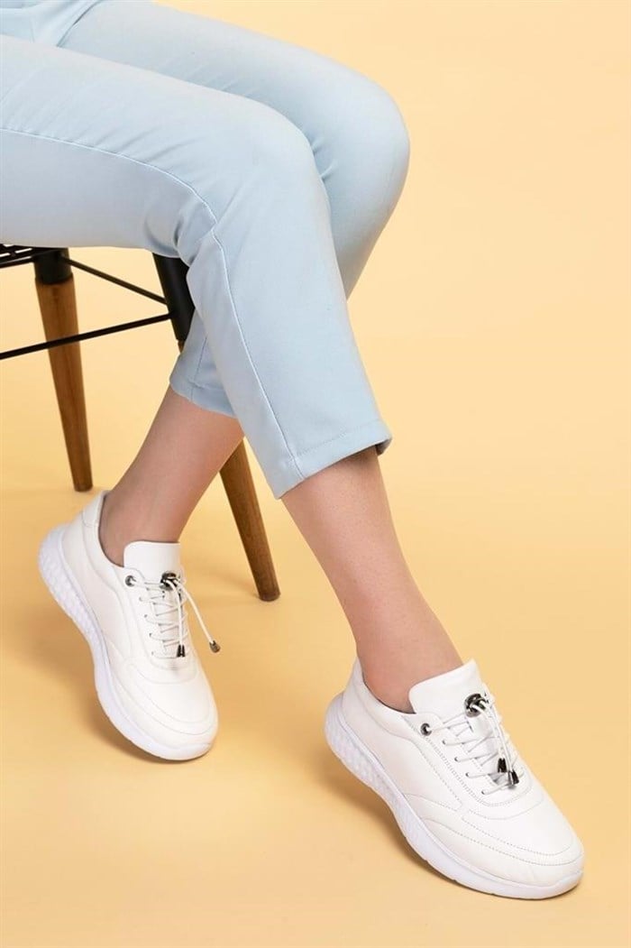 Modessa 110 Hakiki Deri Anatomik Kadın Sneakers Ayakkabı